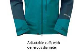 waterproof jacket adjustable cuffs